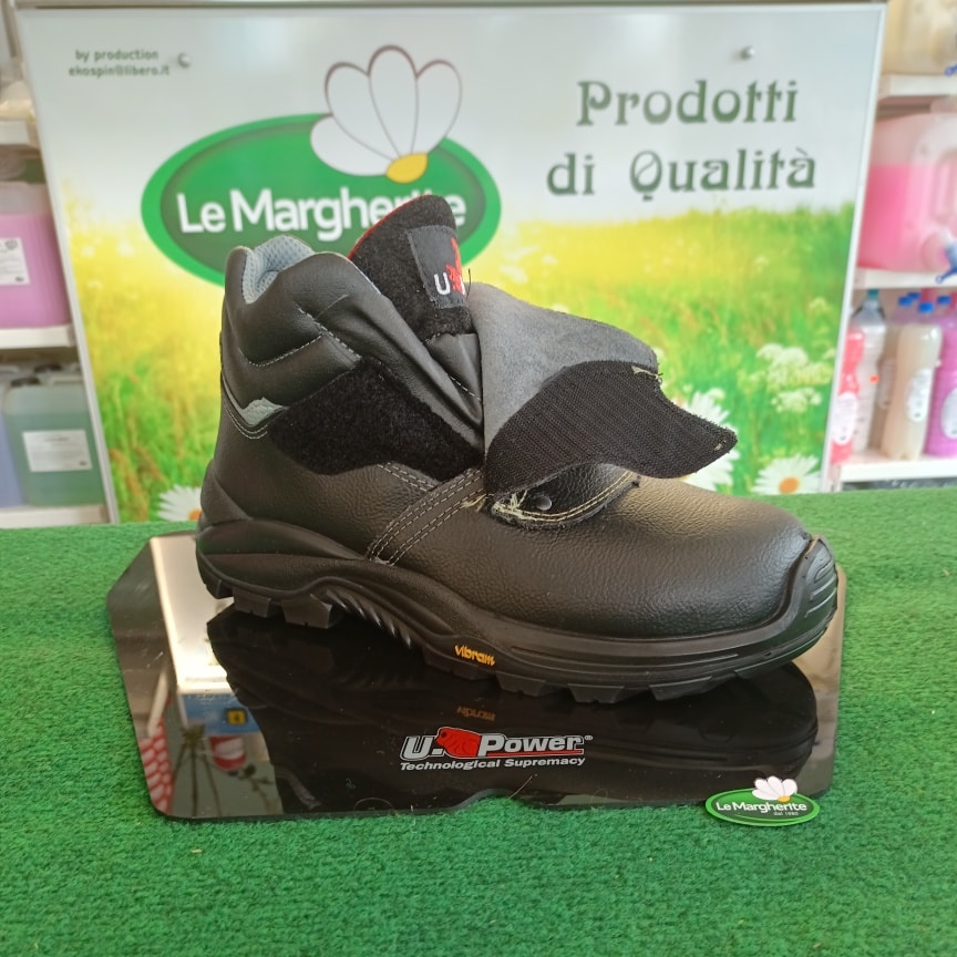 Scarpe Antinfortunistiche In Pelle Alte – Puntale E Lamina In Acciaio, Suola Antiscivolo PU – Certificazione EN ISO 20345, Taglia 45